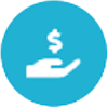 Teal Hand Icon